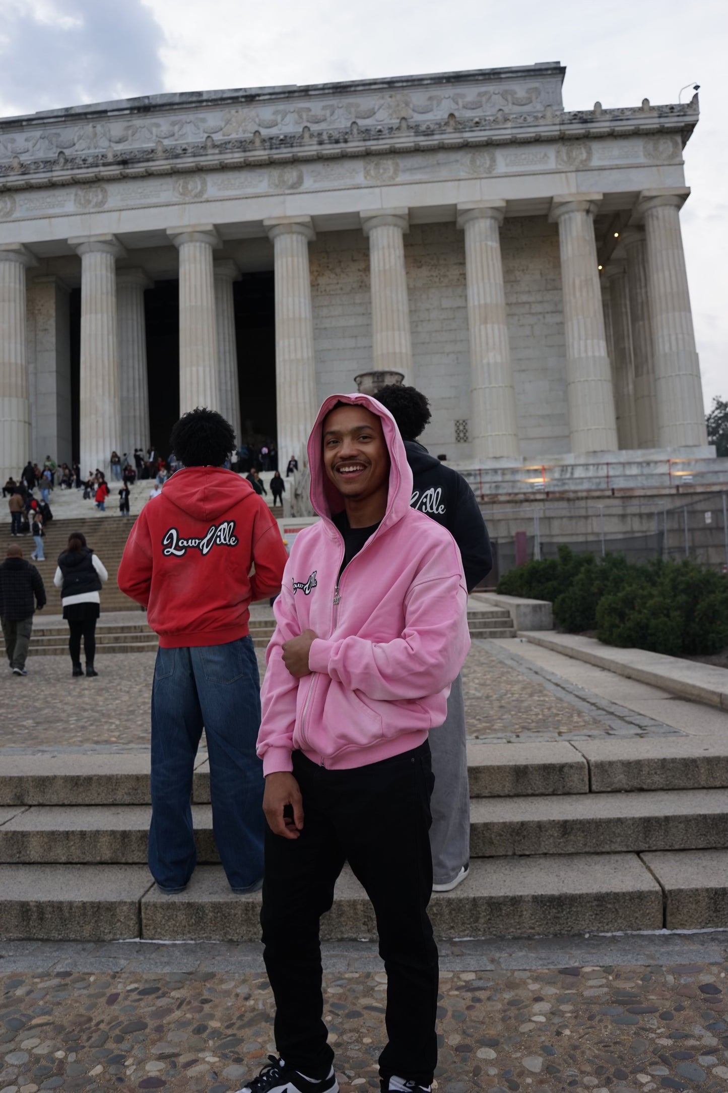 PINK LAWVILLE ZIP UP HOODIE