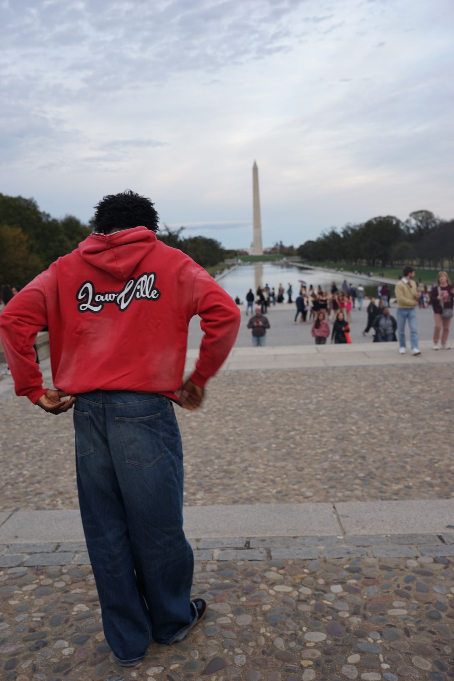 RED LAWVILLE ZIP UP HOODIE