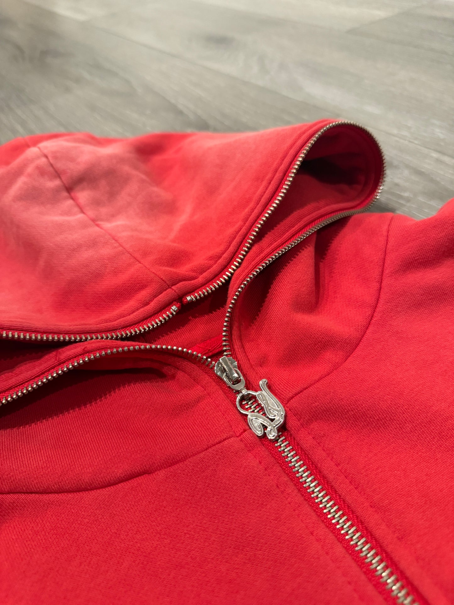 RED LAWVILLE ZIP UP HOODIE
