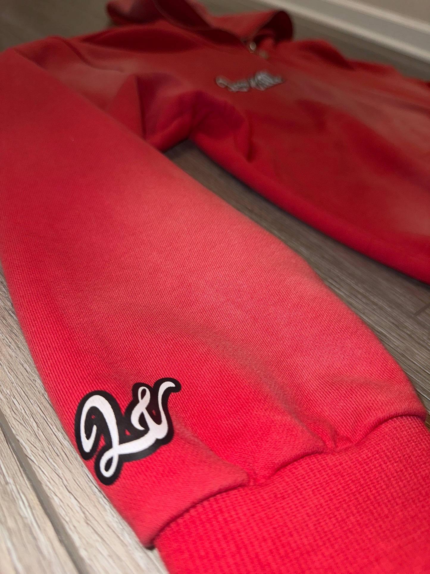 RED LAWVILLE ZIP UP HOODIE