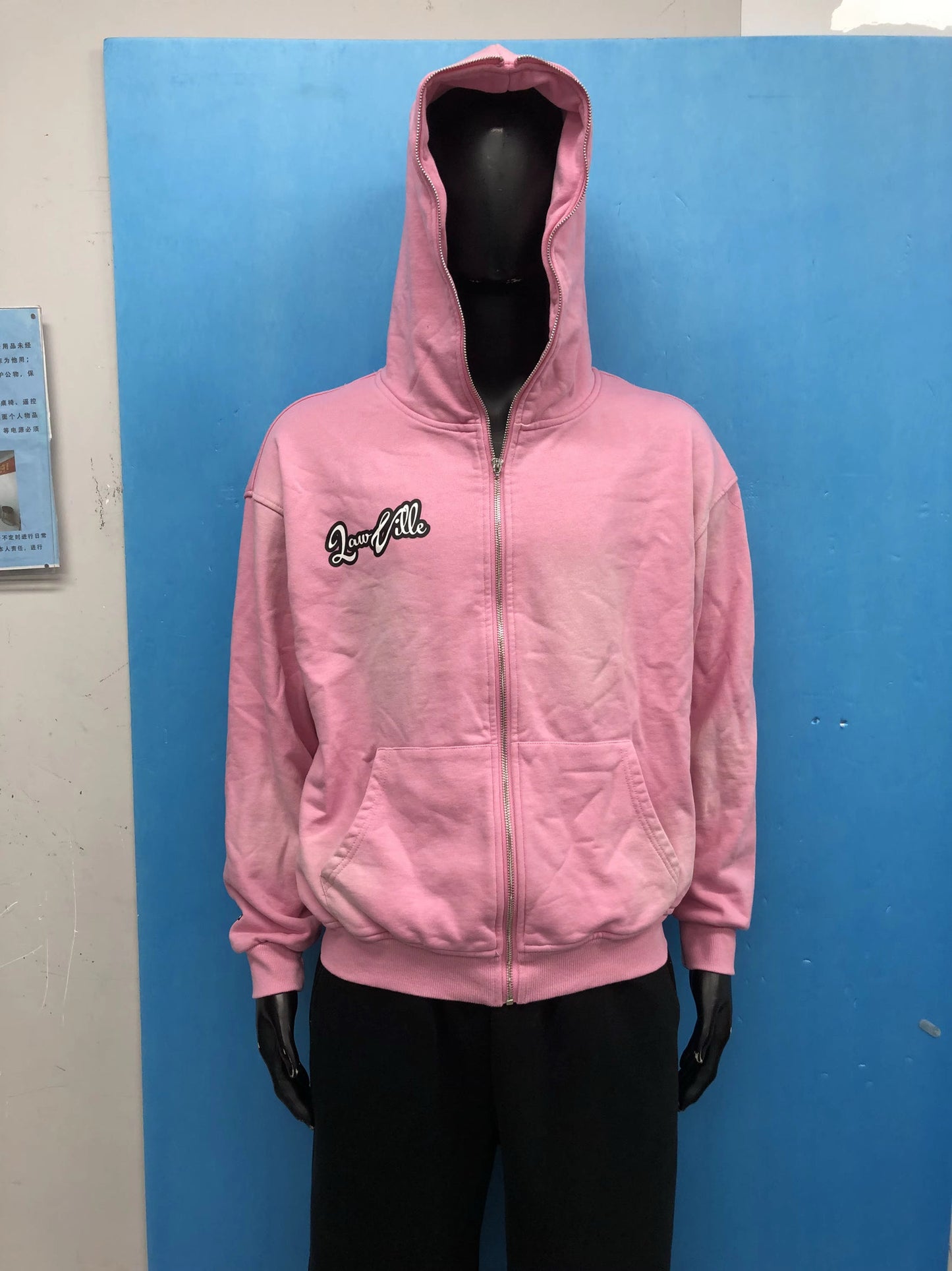 PINK LAWVILLE ZIP UP HOODIE