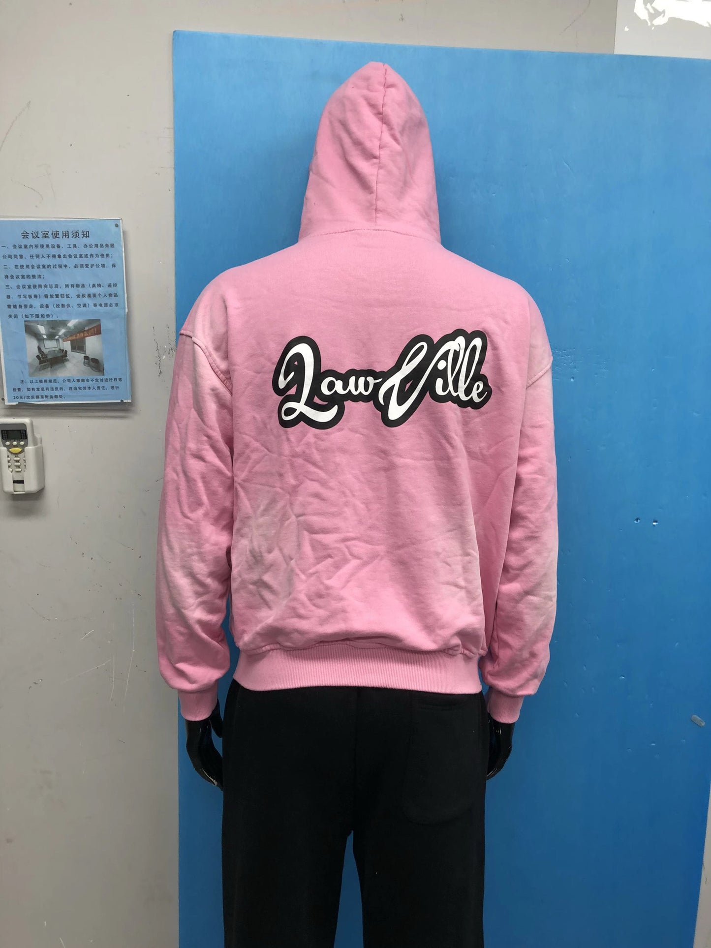 PINK LAWVILLE ZIP UP HOODIE