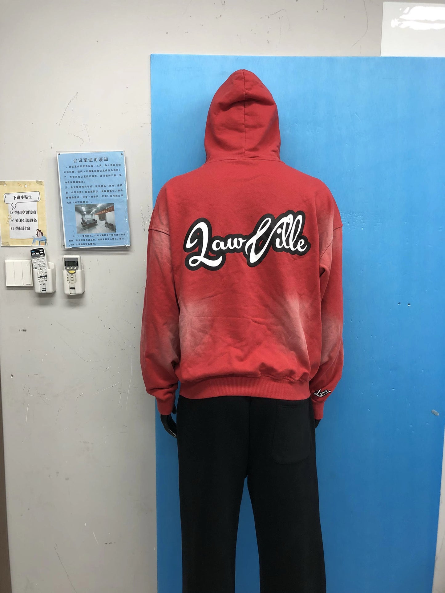 RED LAWVILLE ZIP UP HOODIE
