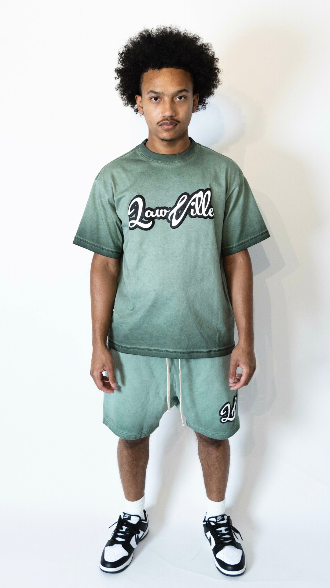 GREEN ACID WASH LAWVILLE T-SHIRT