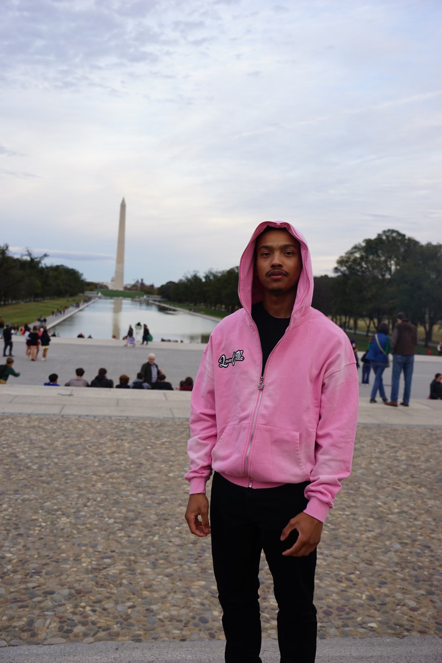 PINK LAWVILLE ZIP UP HOODIE