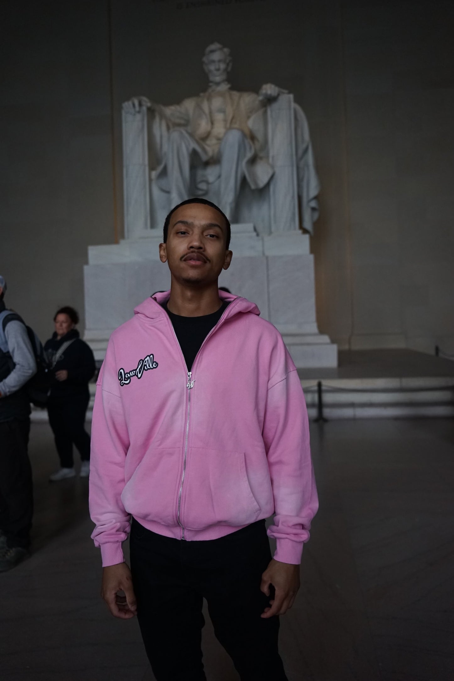 PINK LAWVILLE ZIP UP HOODIE