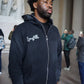BLACK LAWVILLE ZIP UP HOODIE