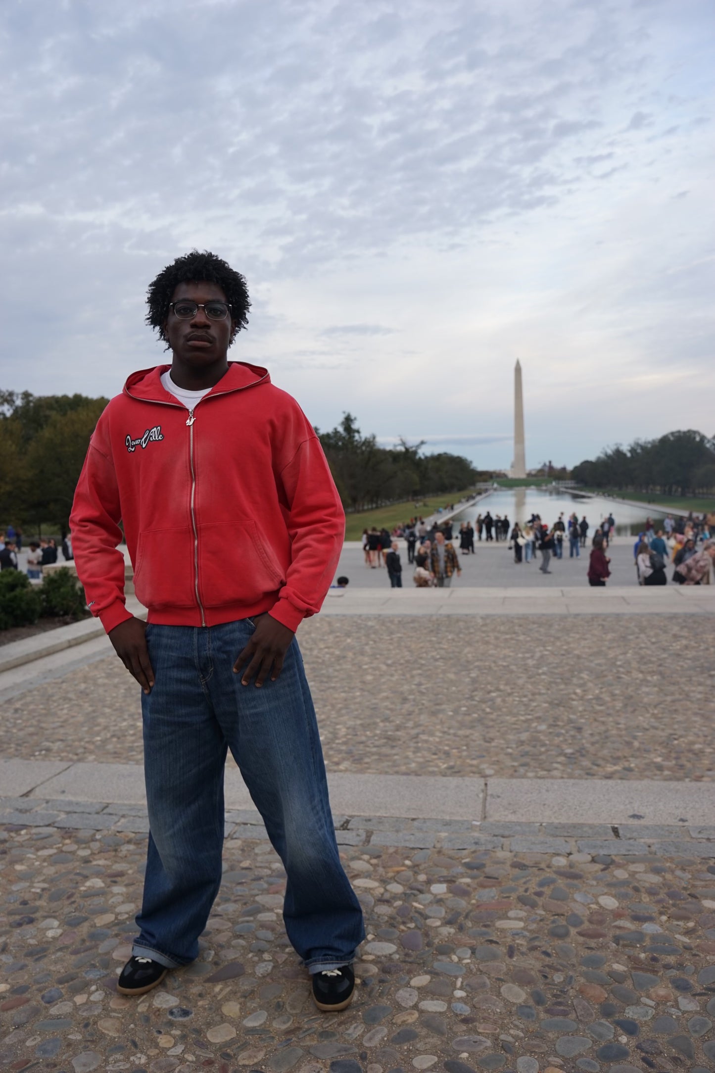 RED LAWVILLE ZIP UP HOODIE