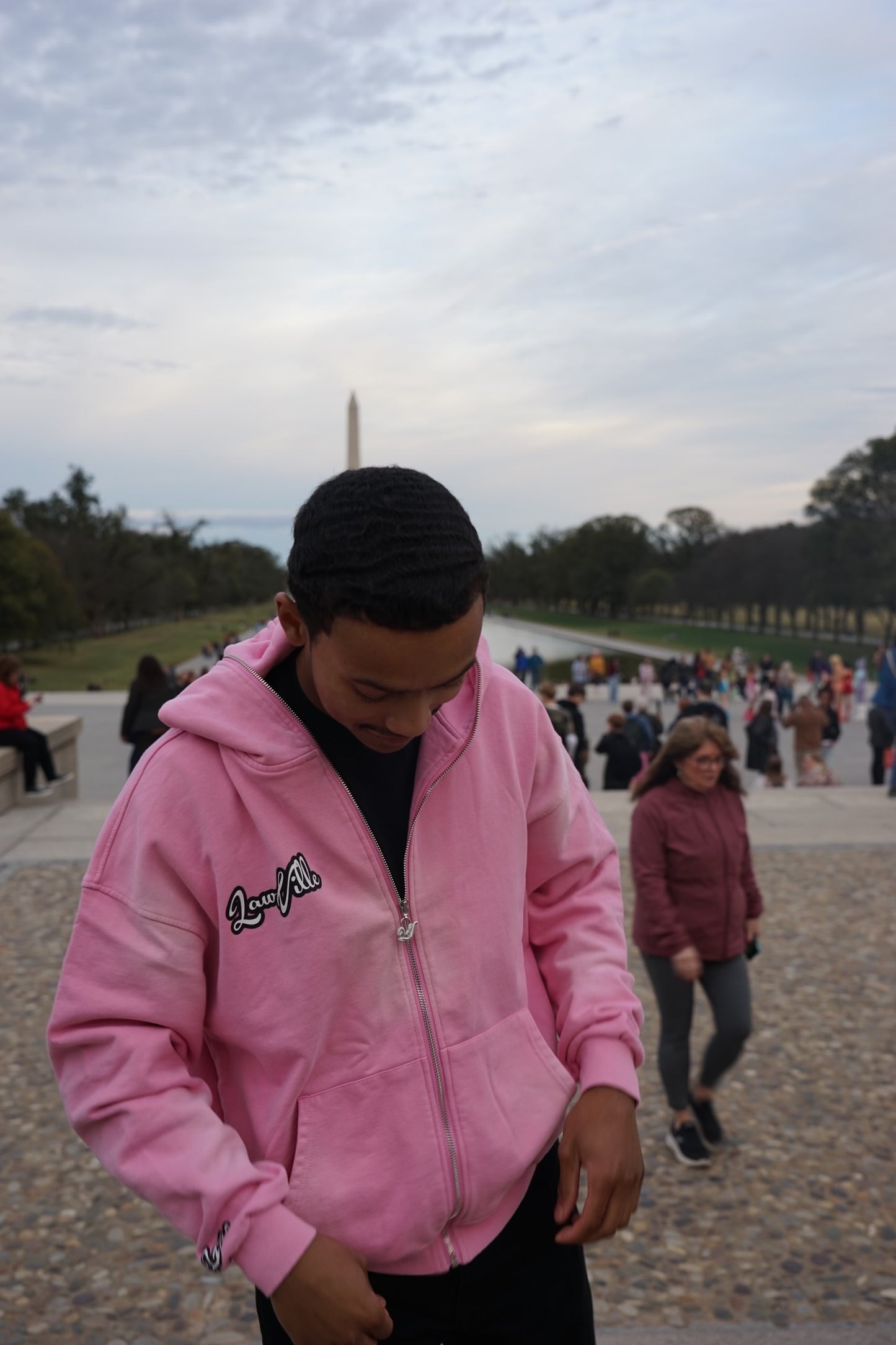 PINK LAWVILLE ZIP UP HOODIE