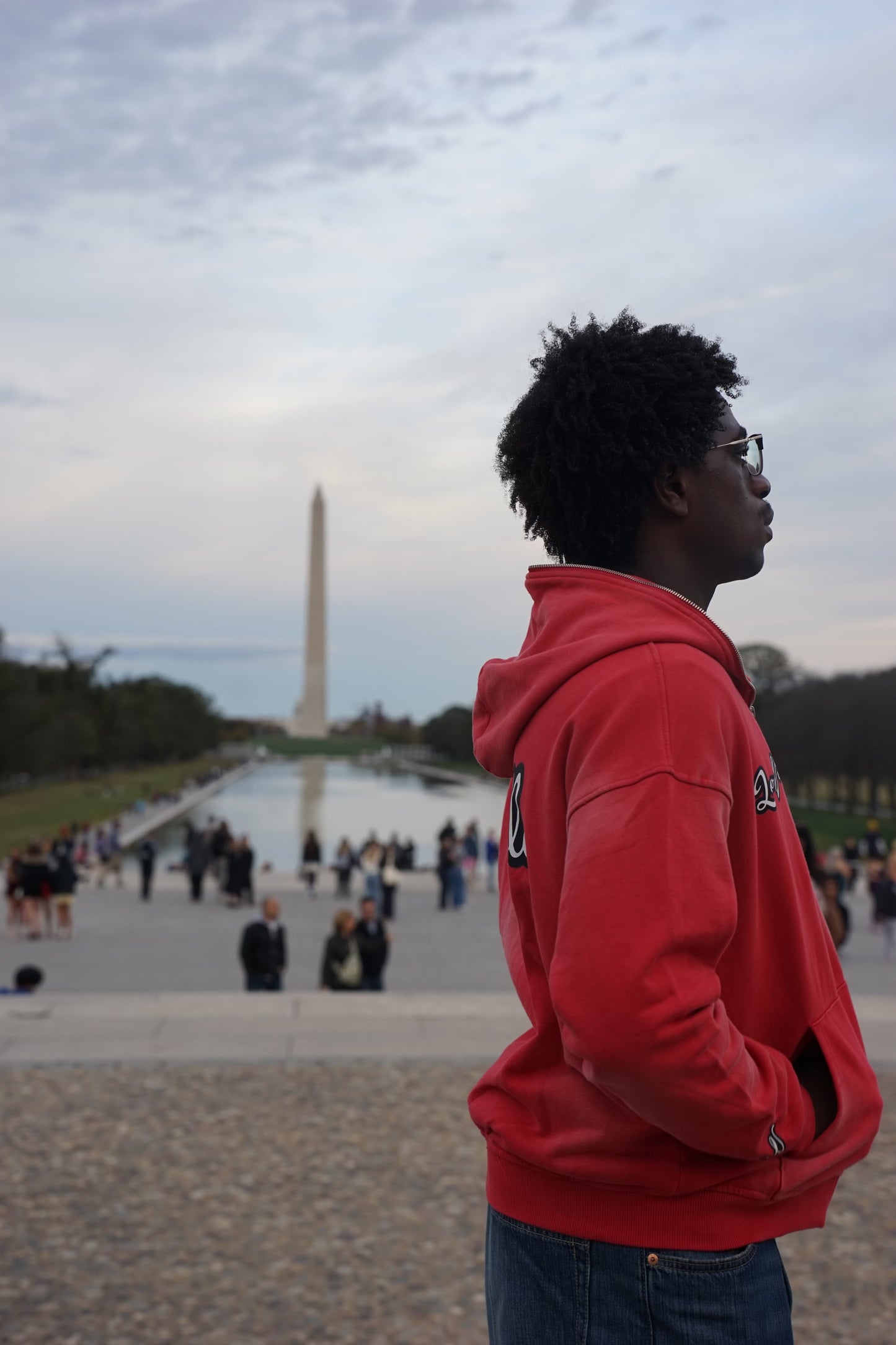 RED LAWVILLE ZIP UP HOODIE