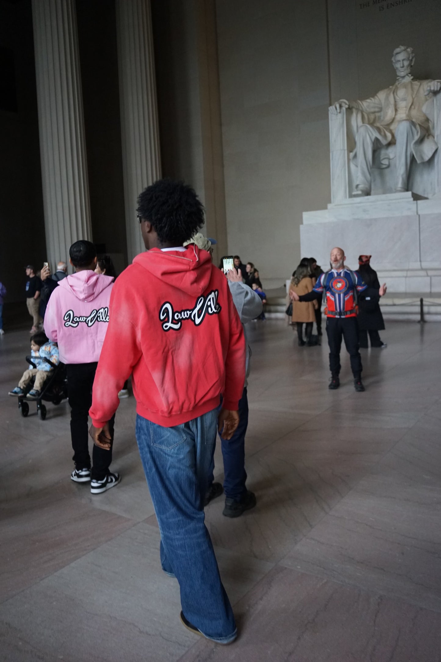 RED LAWVILLE ZIP UP HOODIE