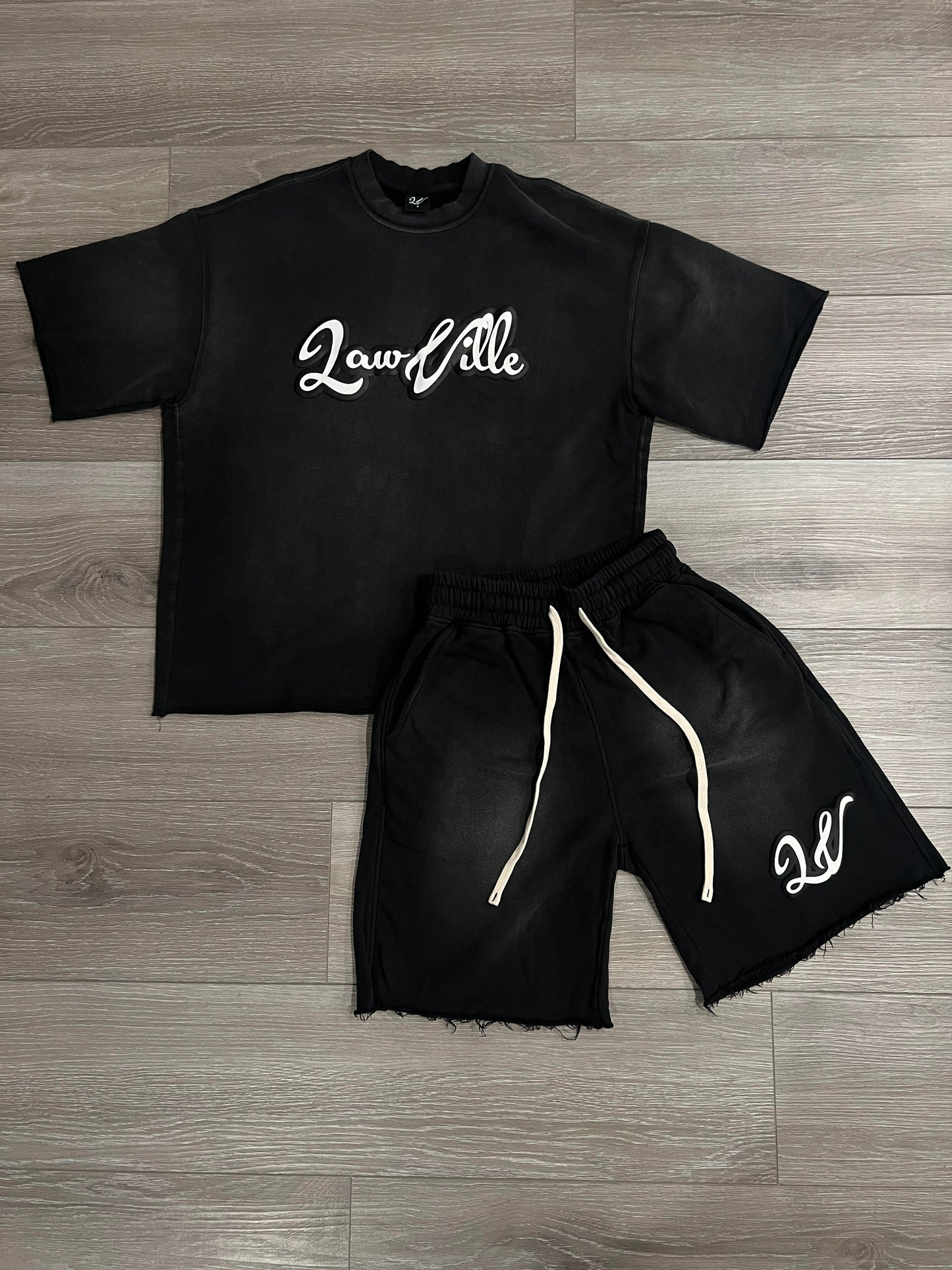 BLACK LAWVILLE ACID WASH SET