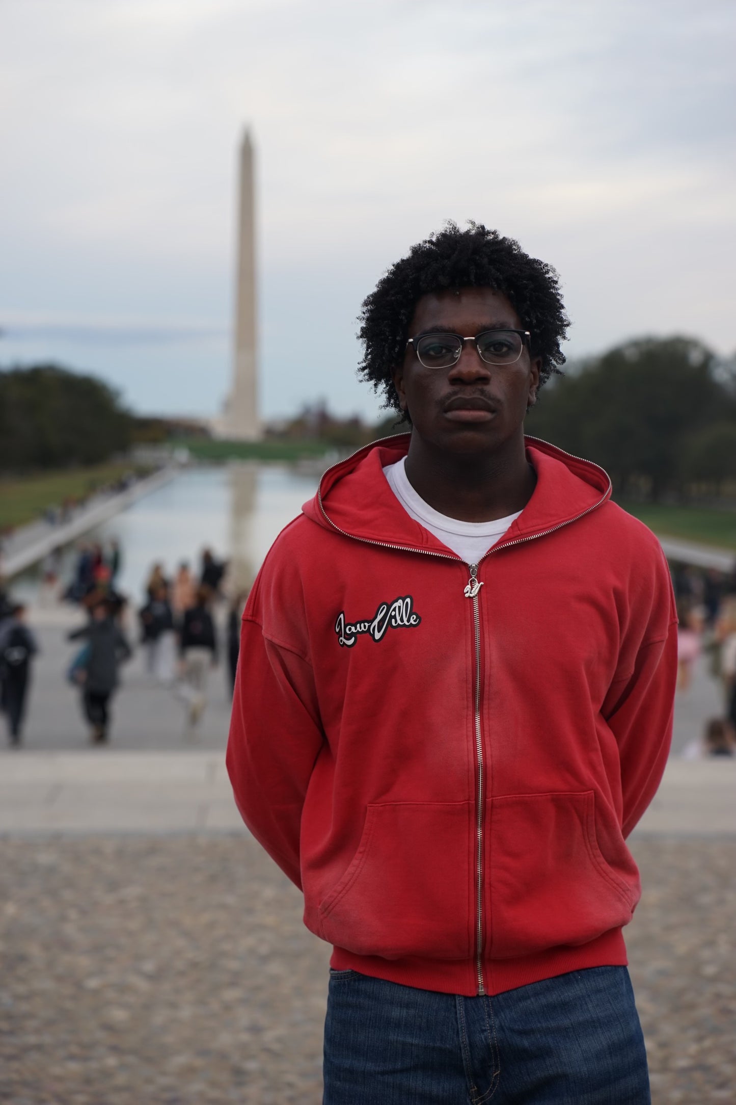 RED LAWVILLE ZIP UP HOODIE