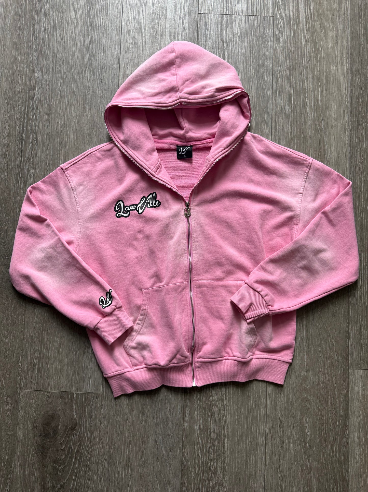 PINK LAWVILLE ZIP UP HOODIE