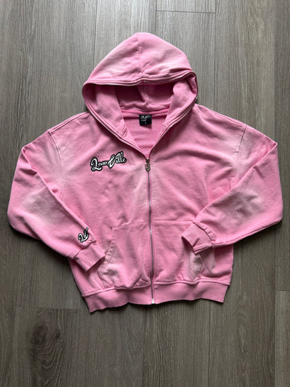 PINK LAWVILLE ZIP UP HOODIE