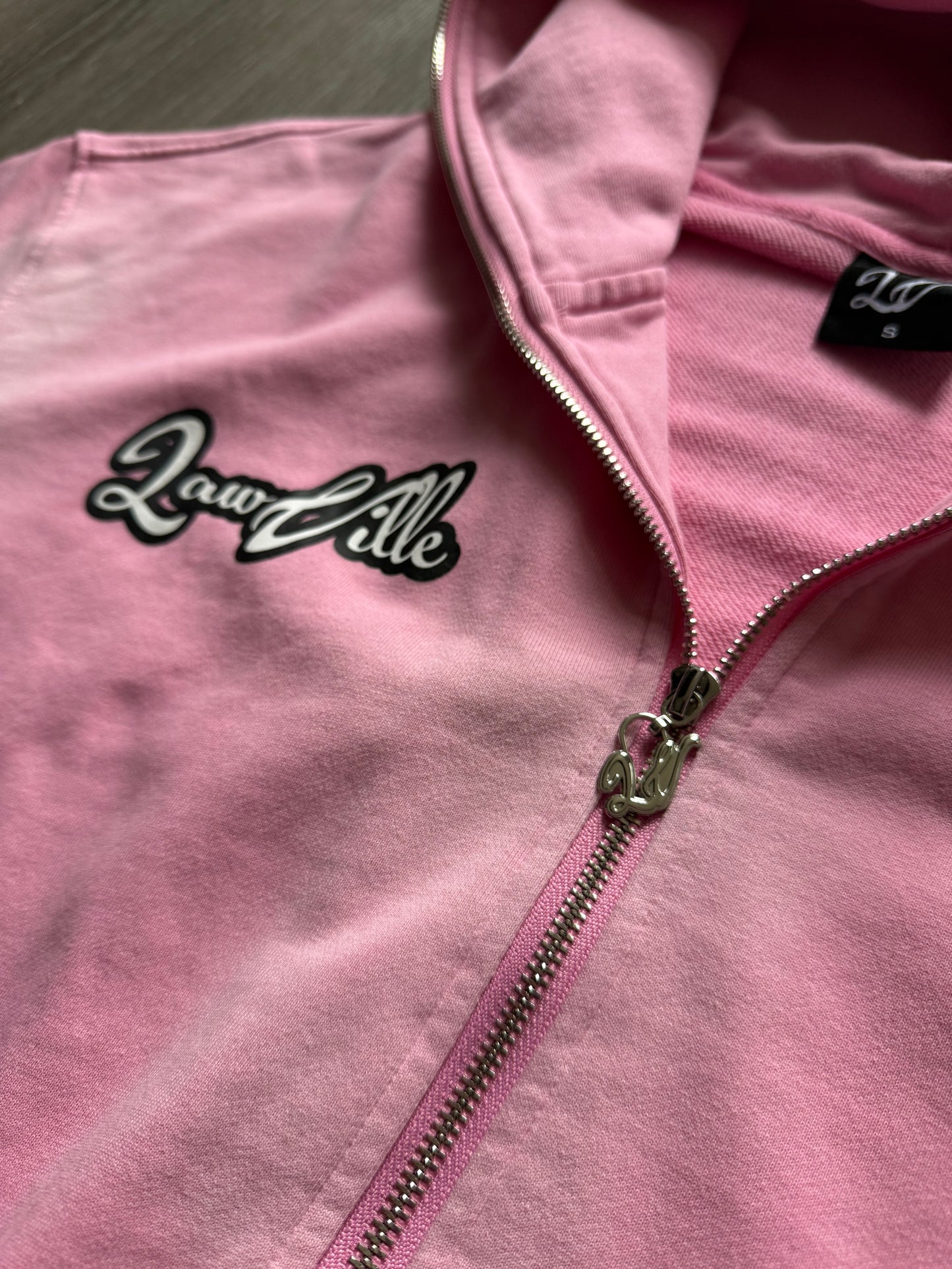 PINK LAWVILLE ZIP UP HOODIE