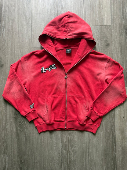 RED LAWVILLE ZIP UP HOODIE