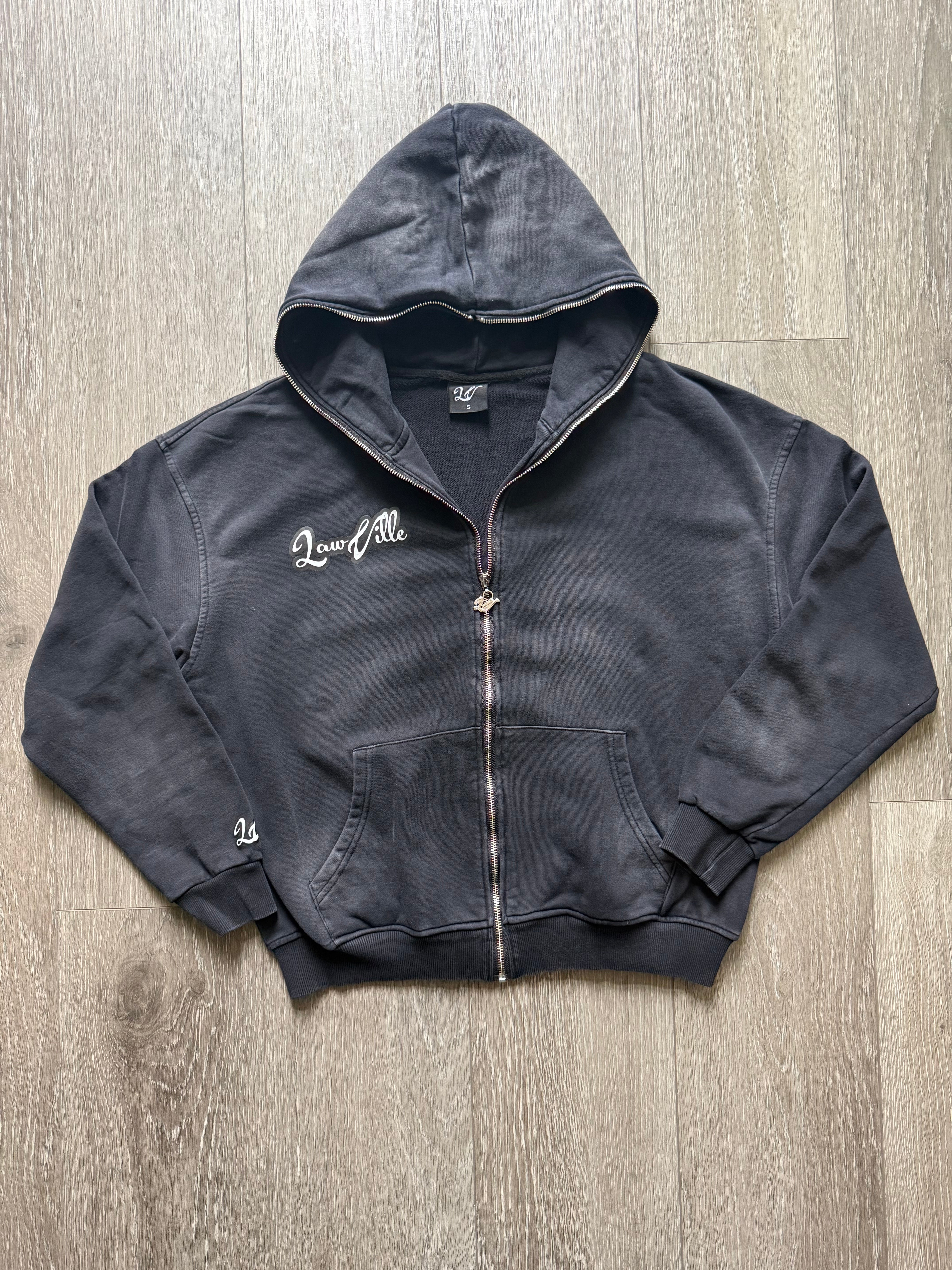 BLACK LAWVILLE ZIP UP HOODIE – LawVille