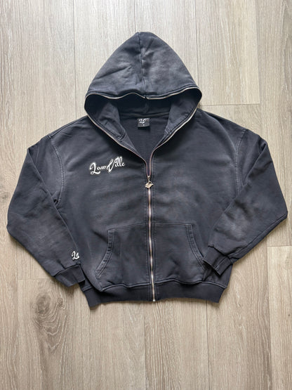 BLACK LAWVILLE ZIP UP HOODIE