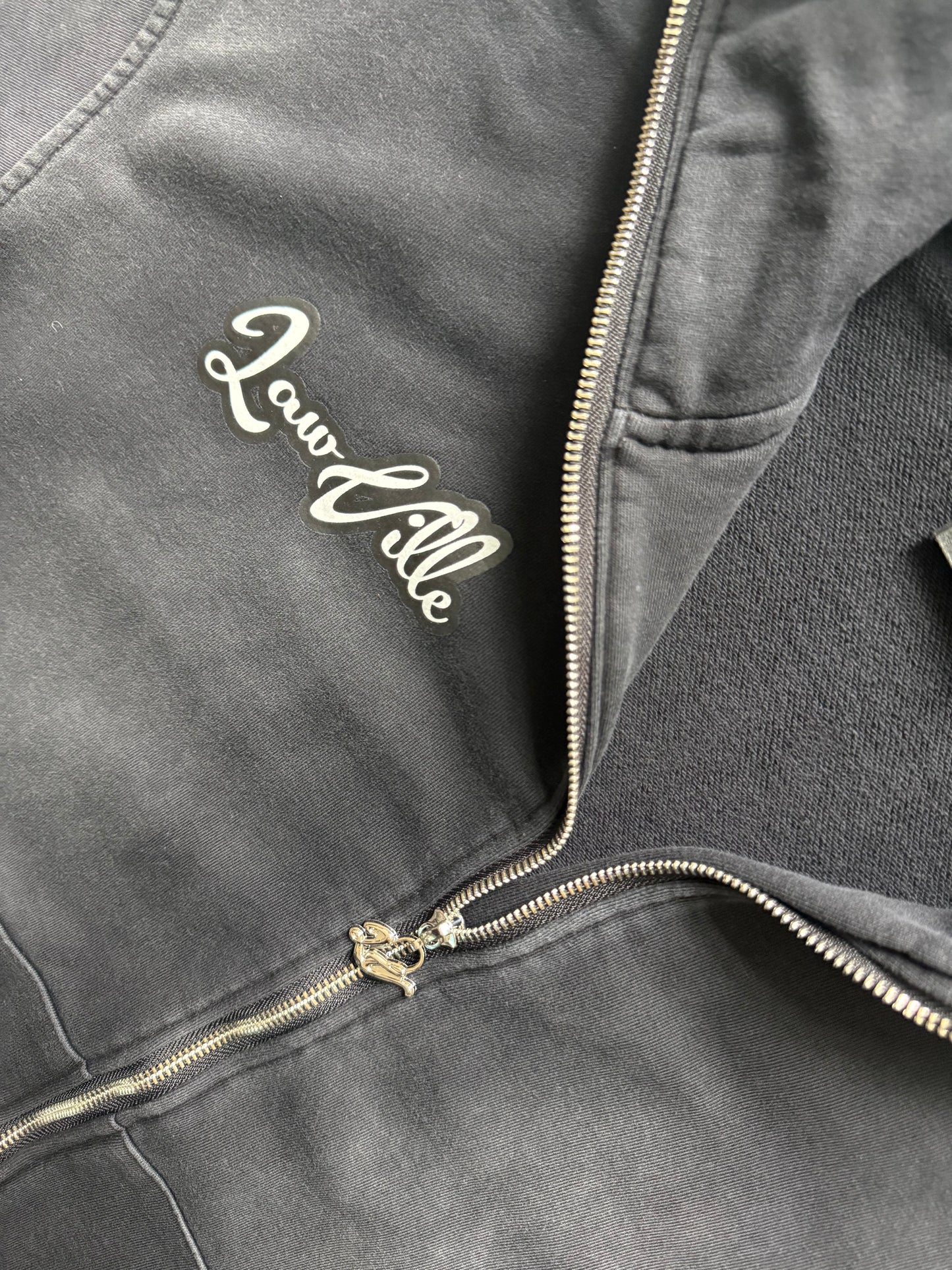 BLACK LAWVILLE ZIP UP HOODIE