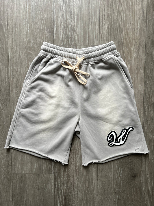 GREY ACID WASH LAWVILLE SHORTS