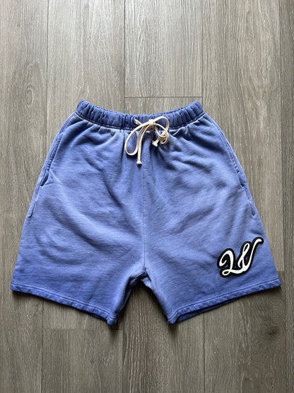 BLUE ACID WASH LAWVILLE SHORTS