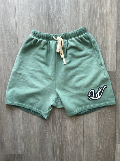 GREEN ACID WASH LAWVILLE SHORTS