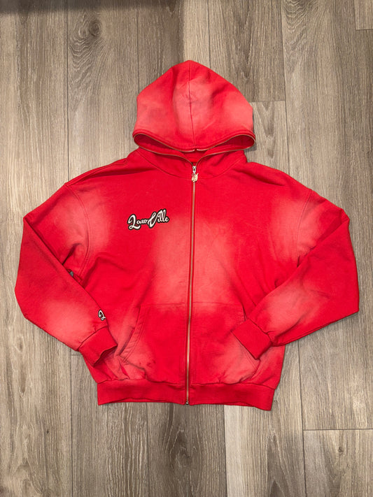 RED LAWVILLE ZIP UP HOODIE