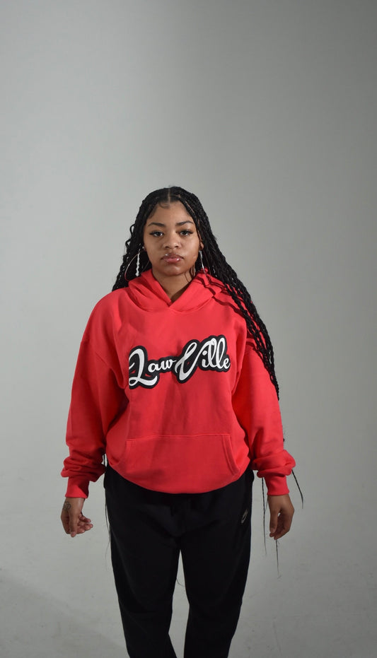 RED LAWVILLE PULLOVER HOODIE
