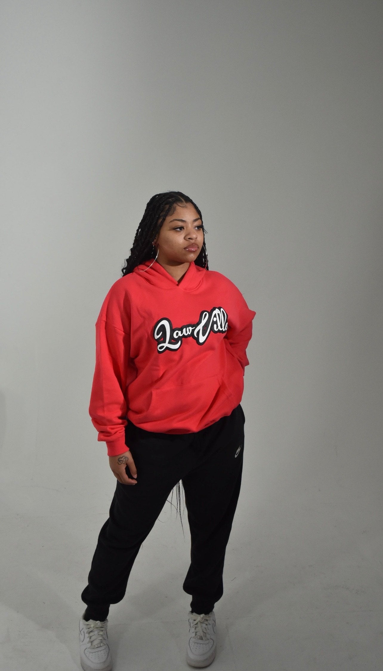 RED LAWVILLE PULLOVER HOODIE