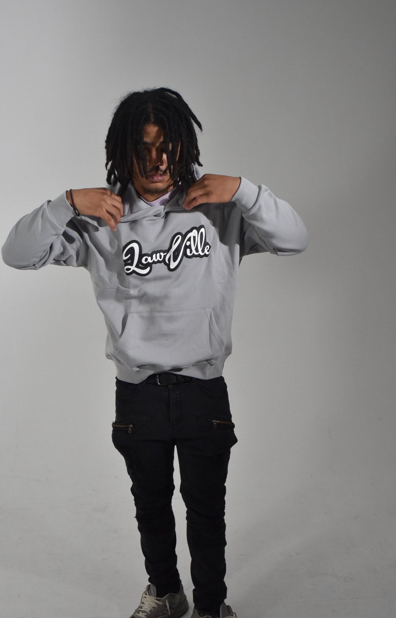 GREY LAWVILLE PULLOVER HOODIE