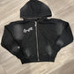 BLACK LAWVILLE ZIP UP HOODIE