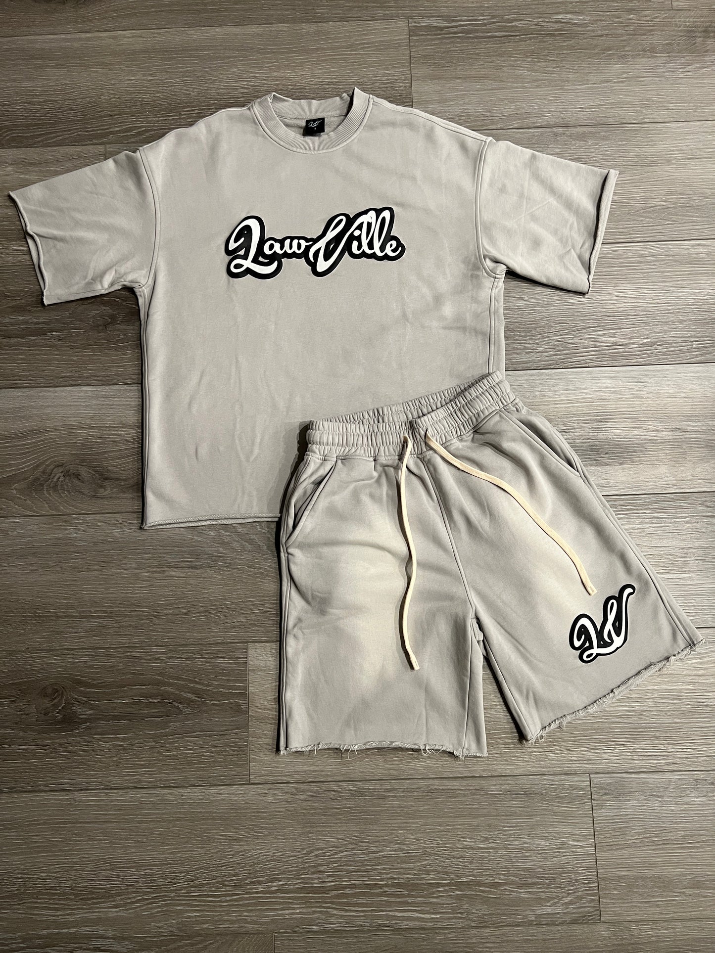 GREY LAWVILLE ACID WASH SET