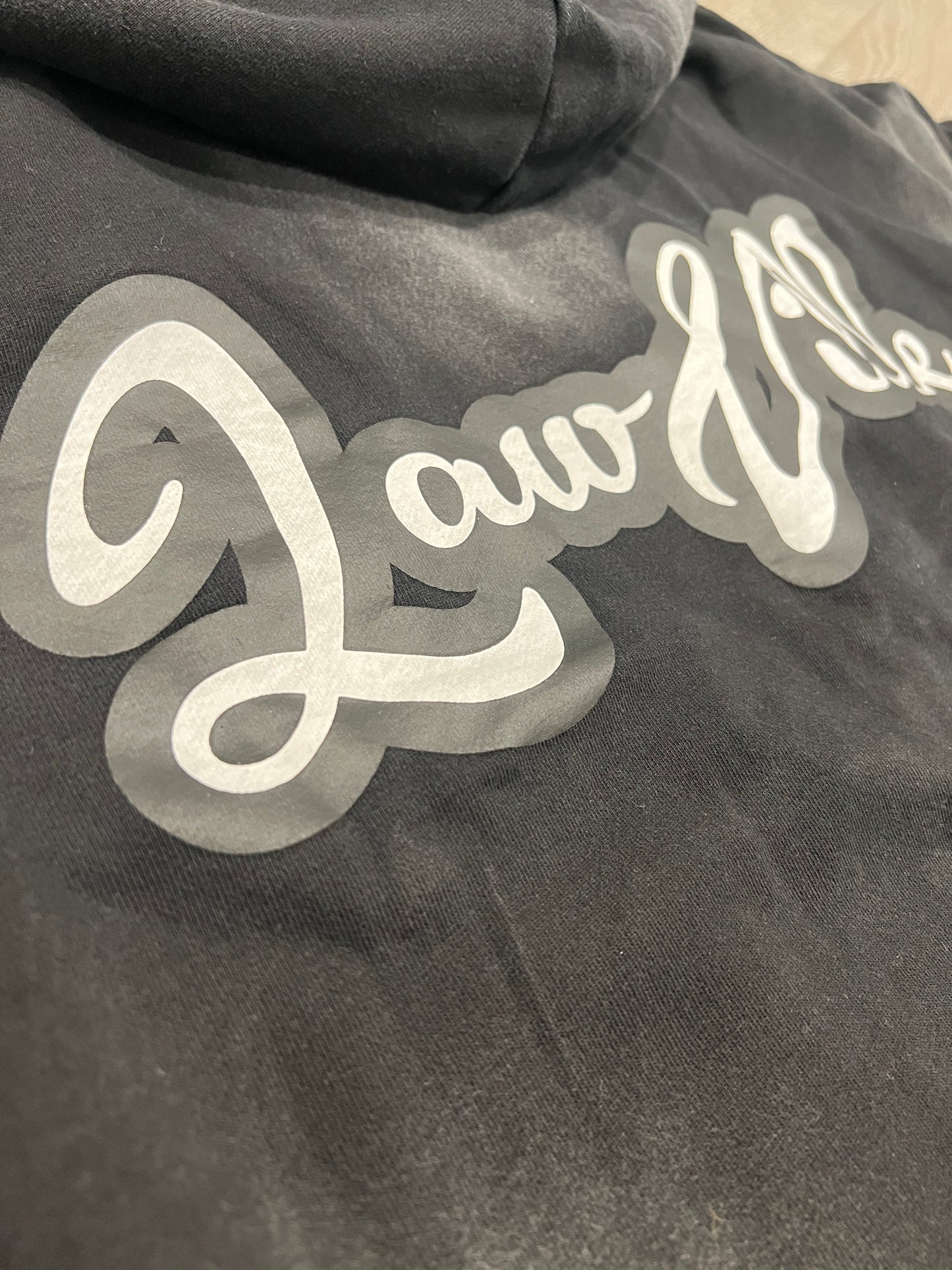 BLACK LAWVILLE ZIP UP HOODIE