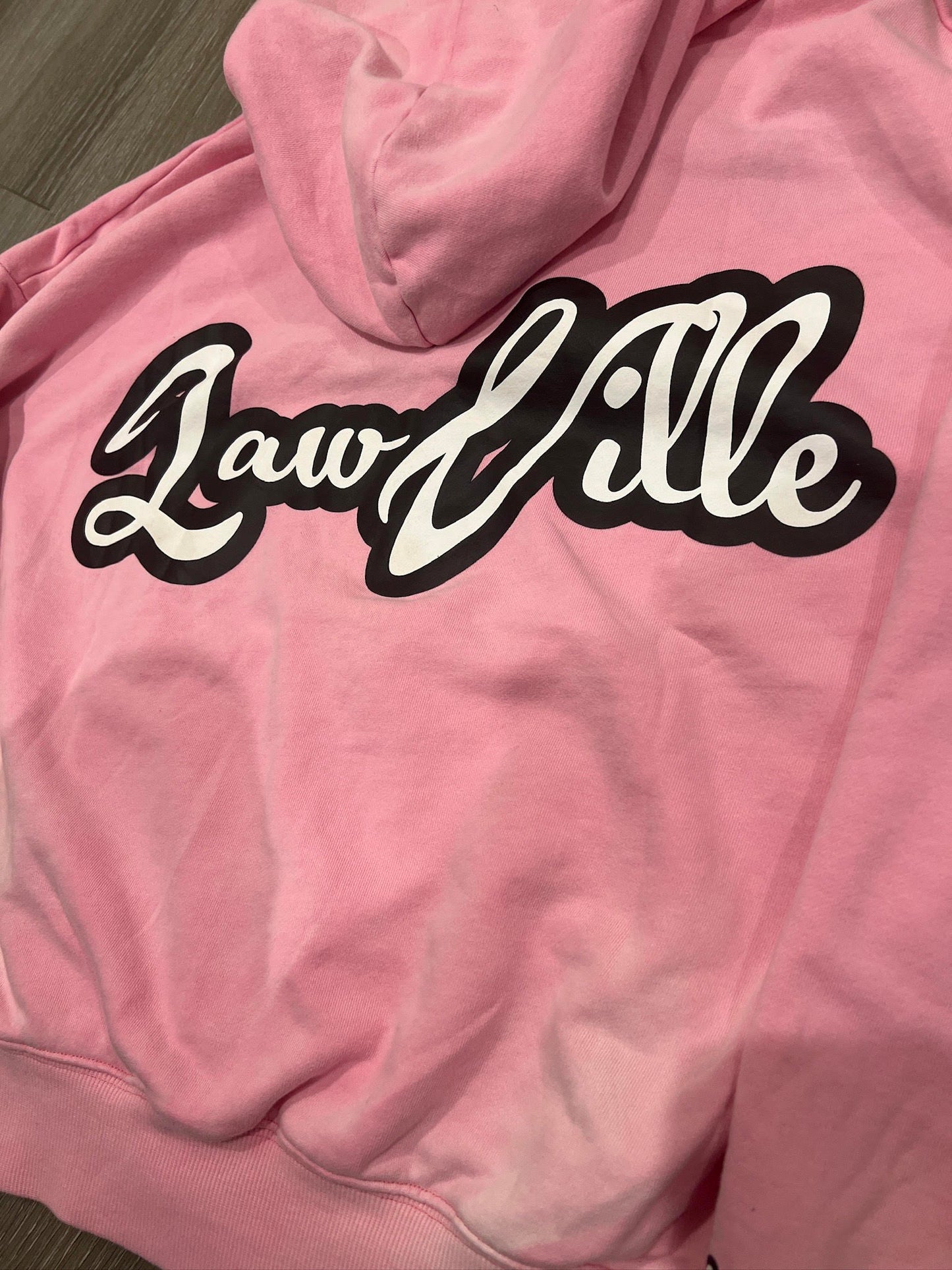 PINK LAWVILLE ZIP UP HOODIE