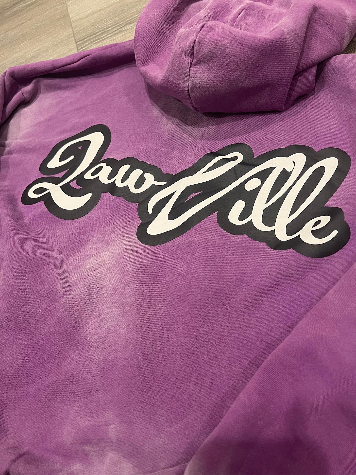 PURPLE LAWVILLE ZIP UP HOODIE