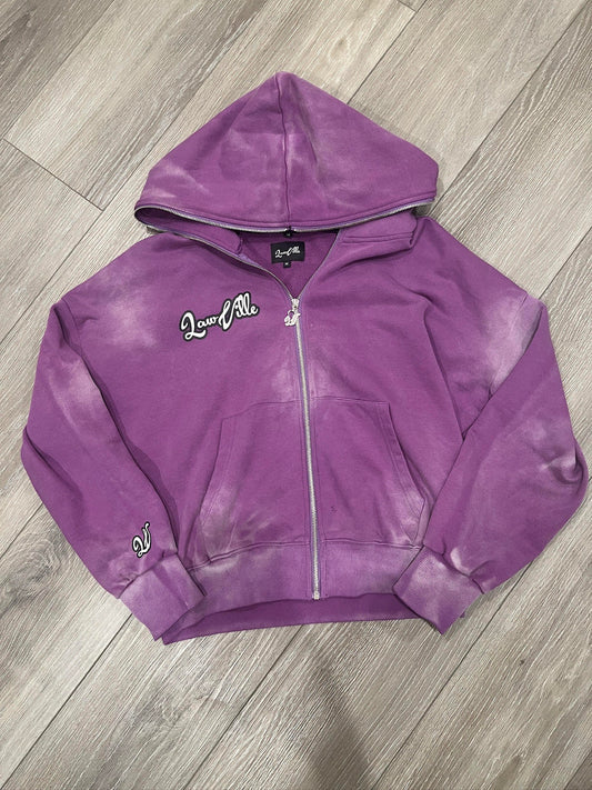 PURPLE LAWVILLE ZIP UP HOODIE