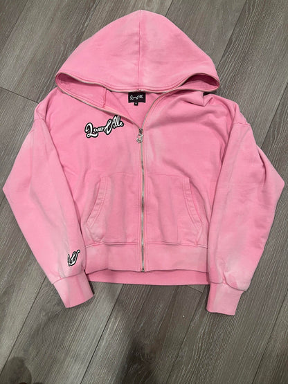 PINK LAWVILLE ZIP UP HOODIE