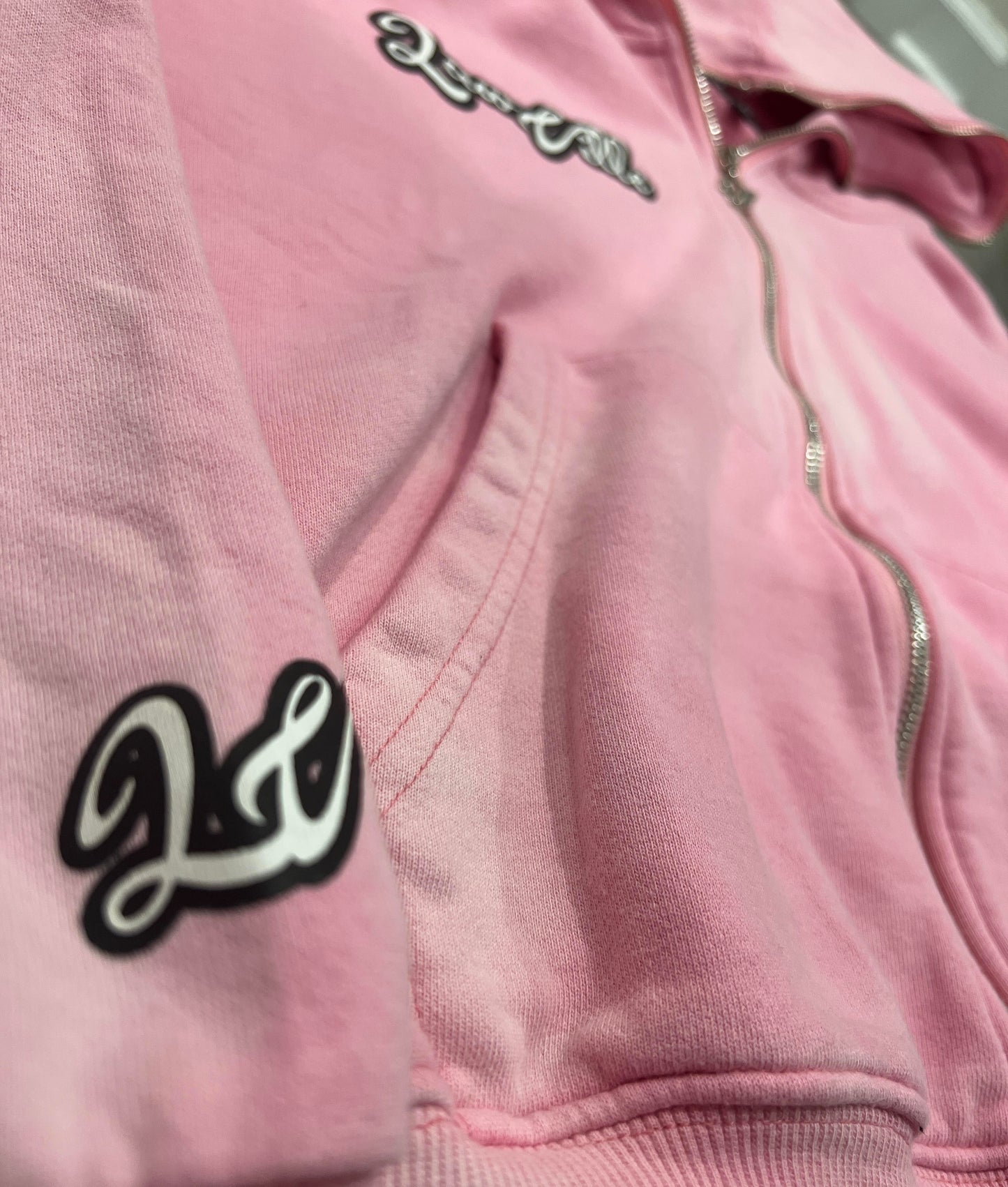 PINK LAWVILLE ZIP UP HOODIE