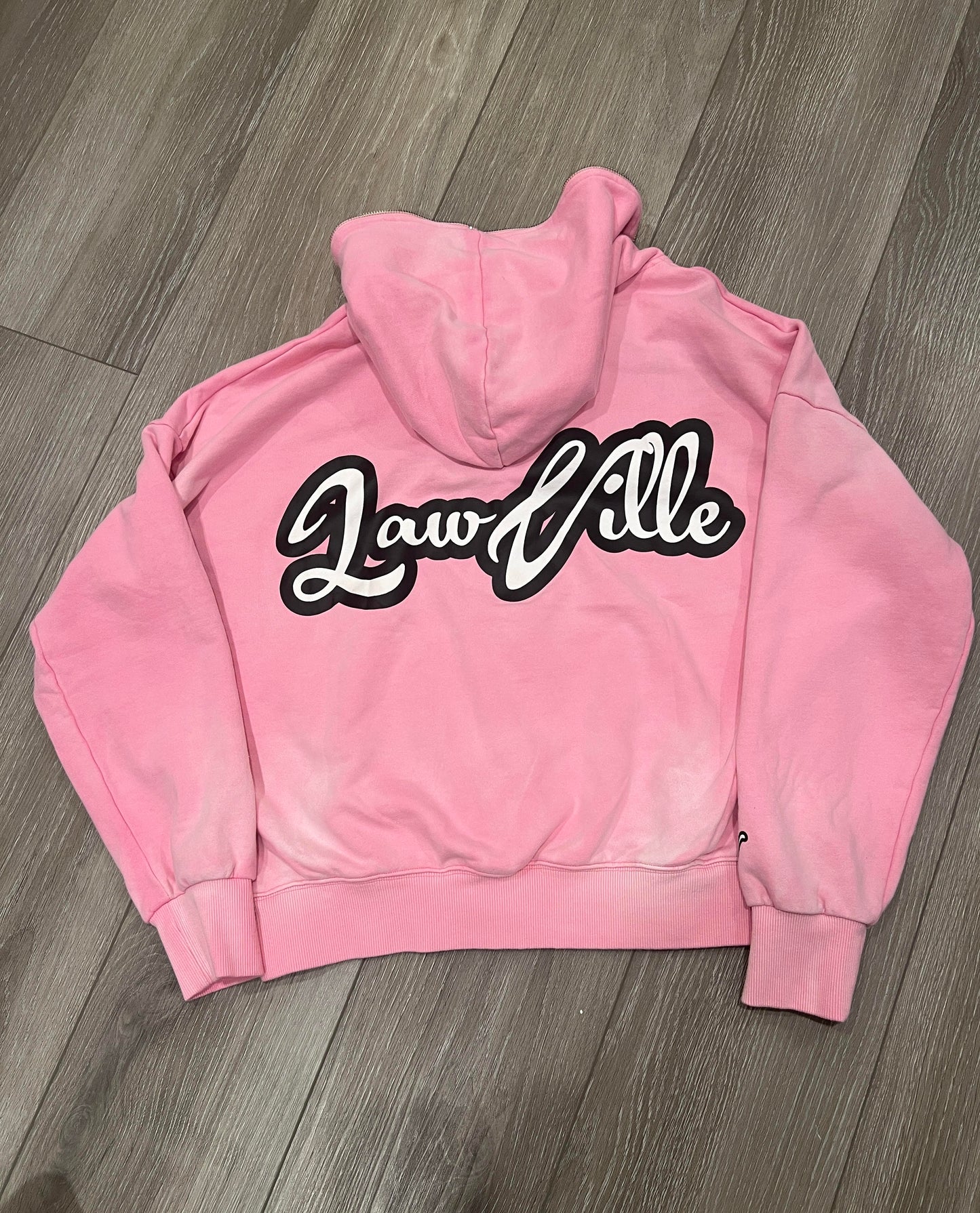 PINK LAWVILLE ZIP UP HOODIE